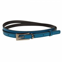 Curea dama, casual-eleganta, din piele ecologica, latime 1 cm, albastru - CKD002